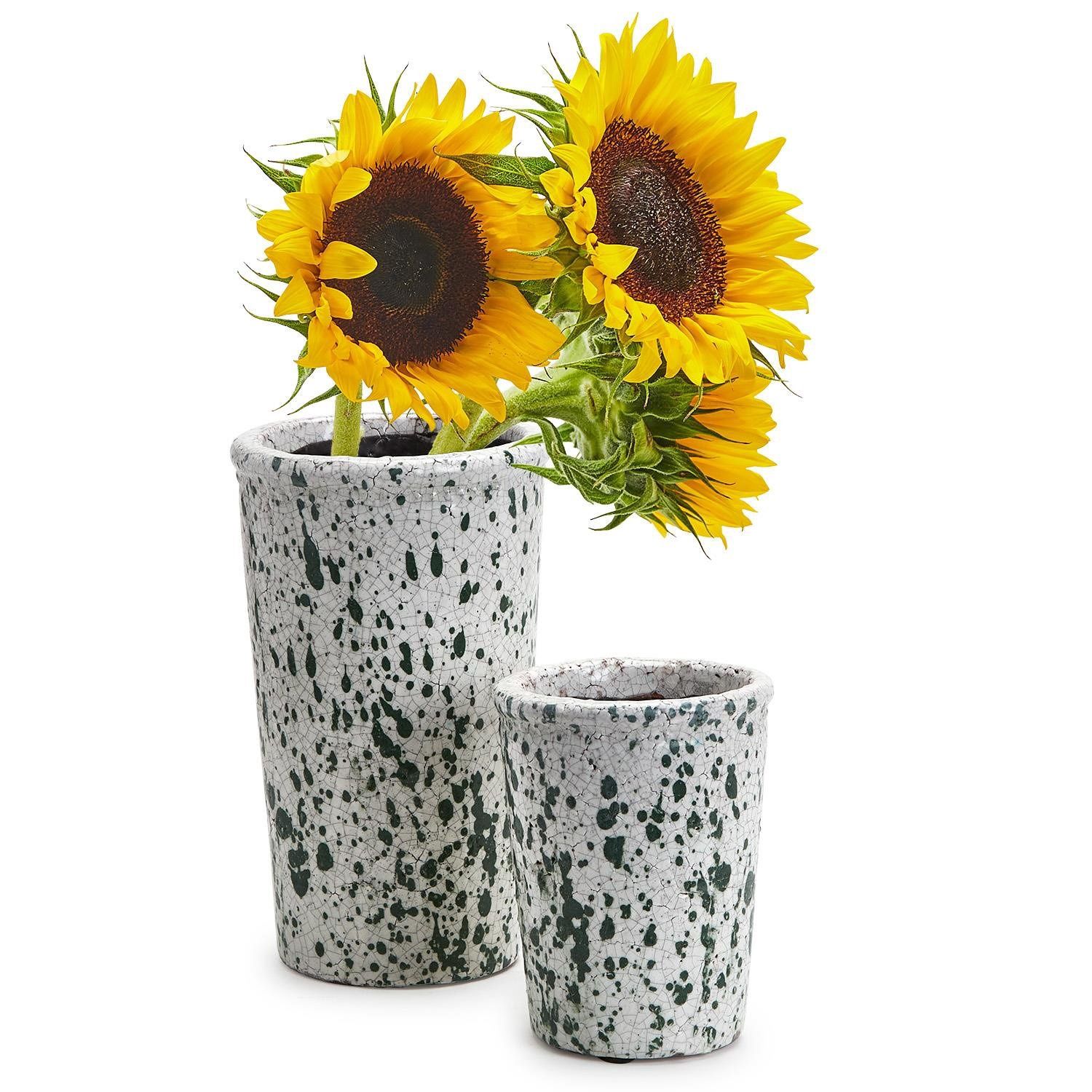 Splash Terracotta Vase Green