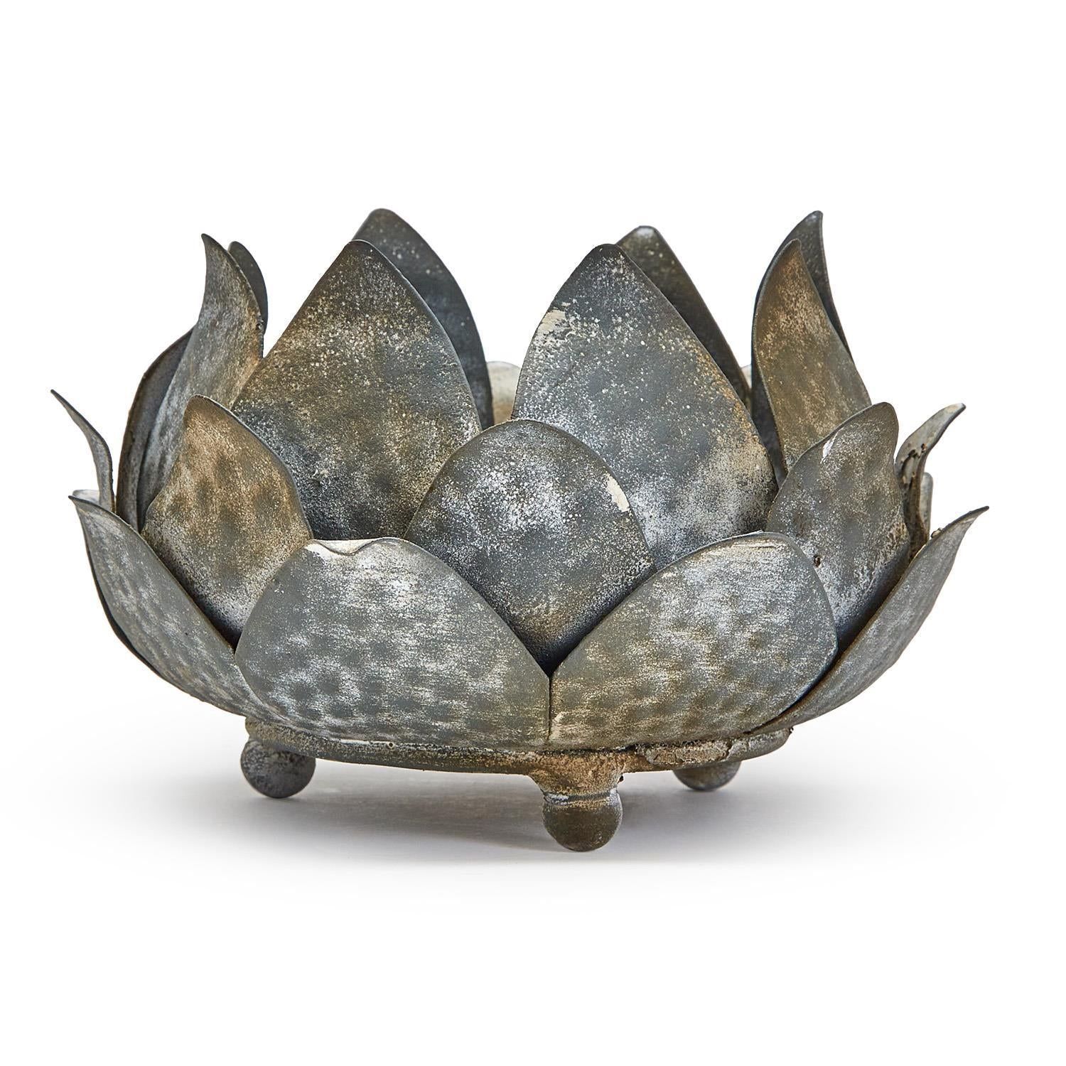 Artichoke Decorative Cacepot / Bowl with Antique Stone Finish