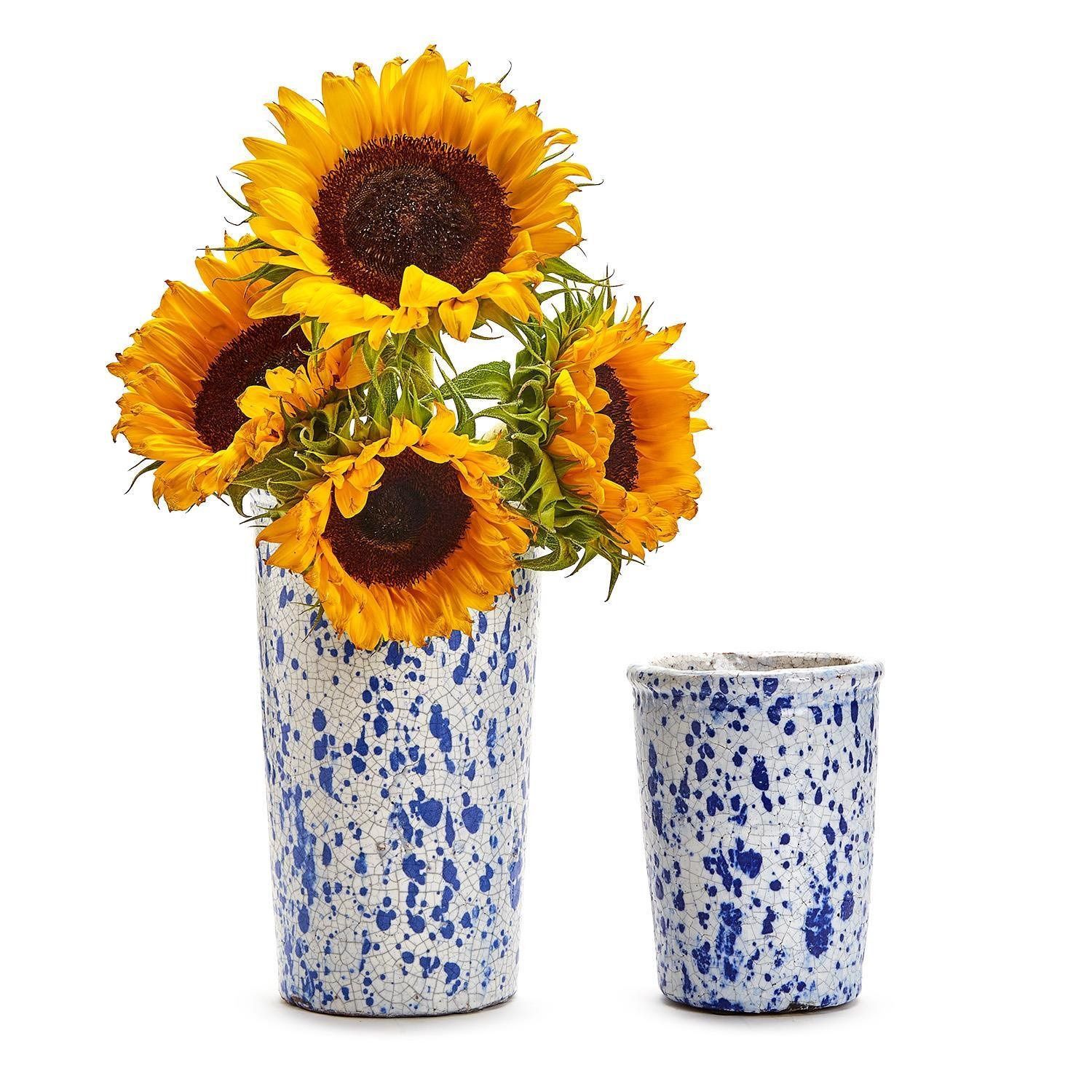 Splash Terracotta Vase Blue