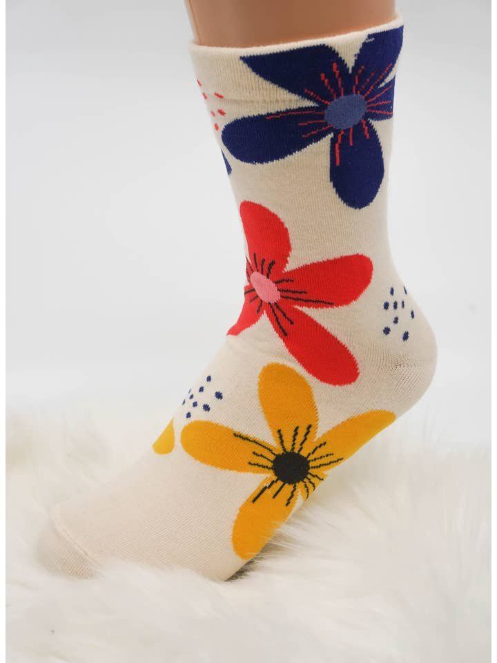 Women&#39;s Big Flower Socks