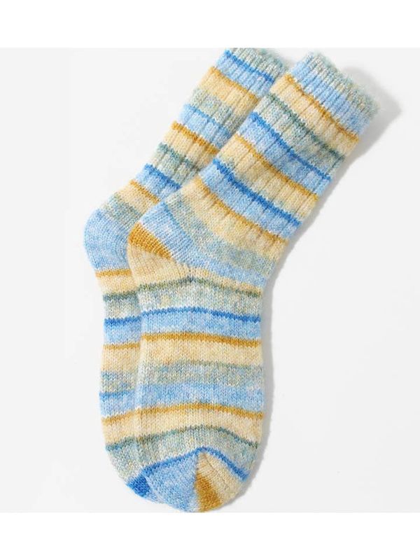 Striped Wool Crew Socks