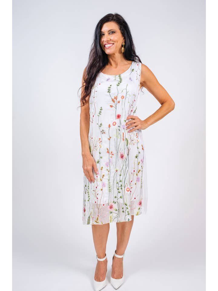 Embroidered Silk Garden Dress