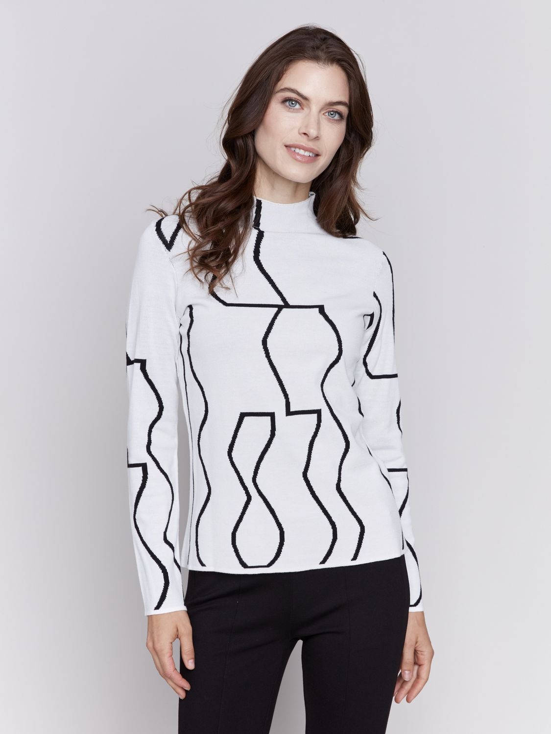 Reversible Black &amp; Cream Sweater