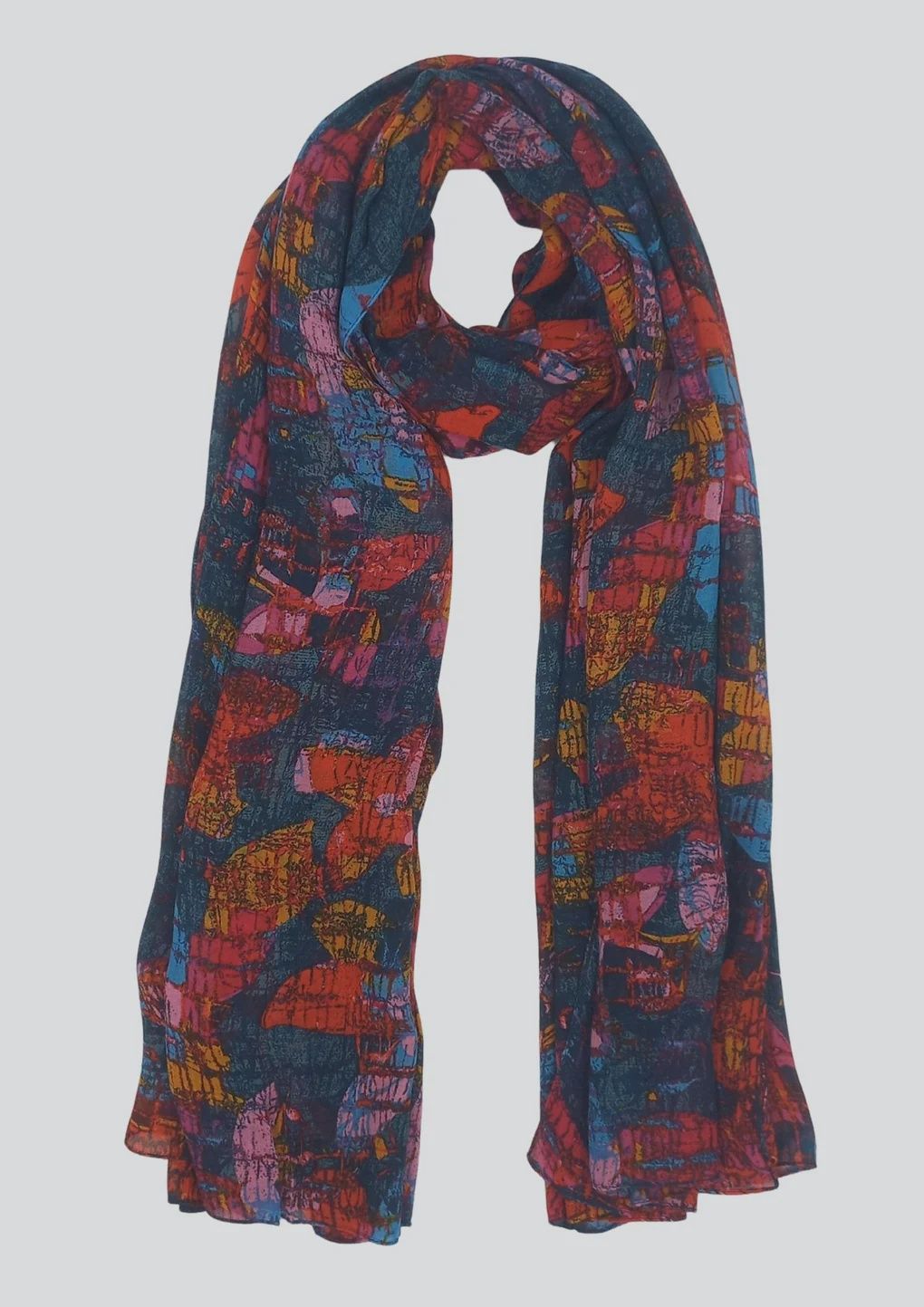 Modern Daisy Print Scarf