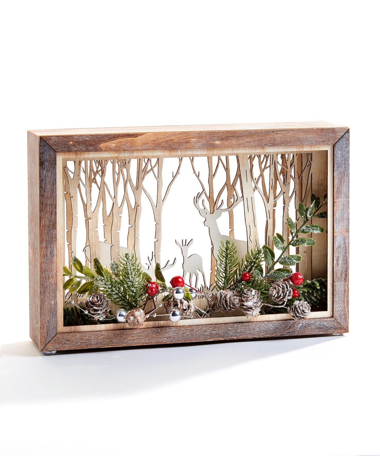 LED Christmas Long Shadow Box