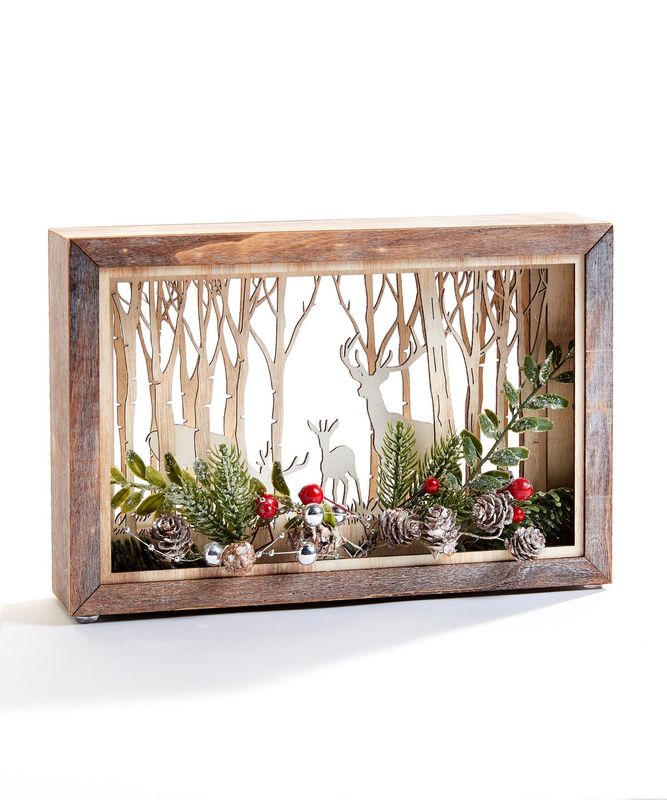 LED Christmas Long Shadow Box