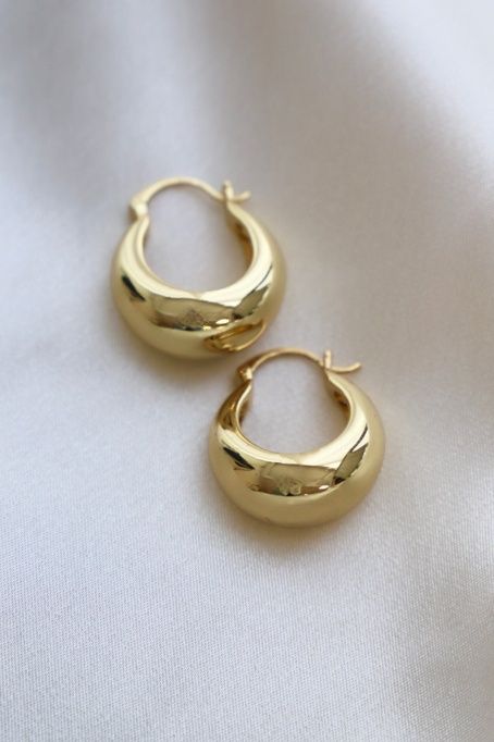 Gold Coco Chunky Hoop Earrings