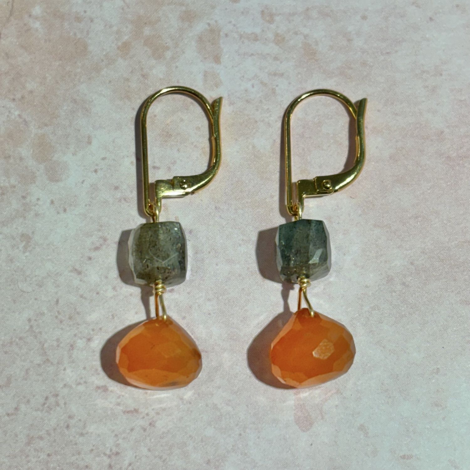 Citrine and Labradorite Earrings