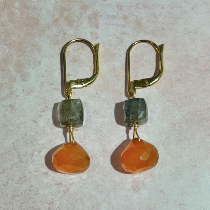 Citrine and Labradorite Earrings