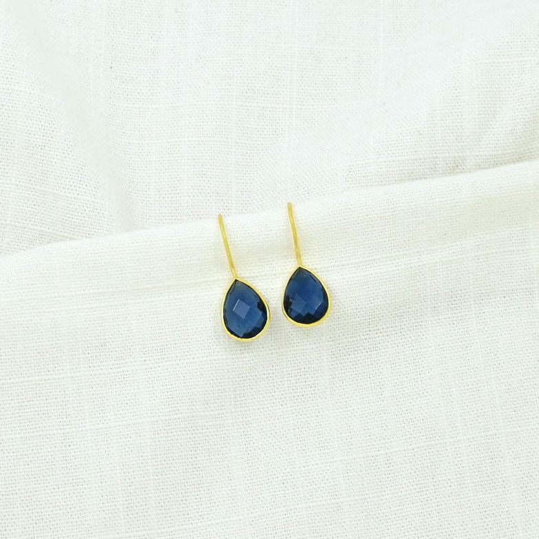 Blue Iolite Teardrop Earring