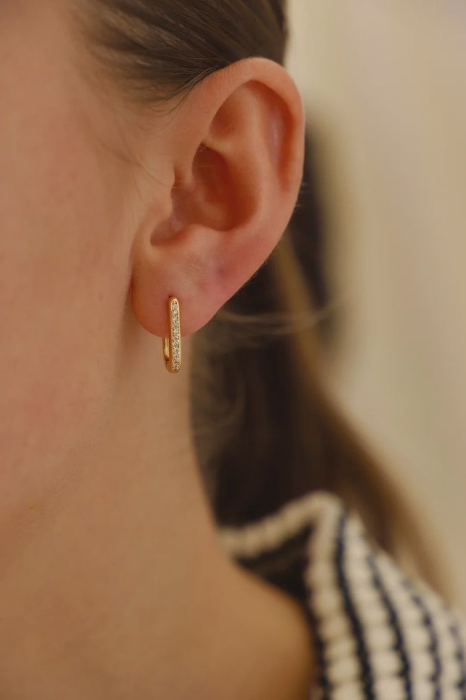 Rectangle Hoop Earring