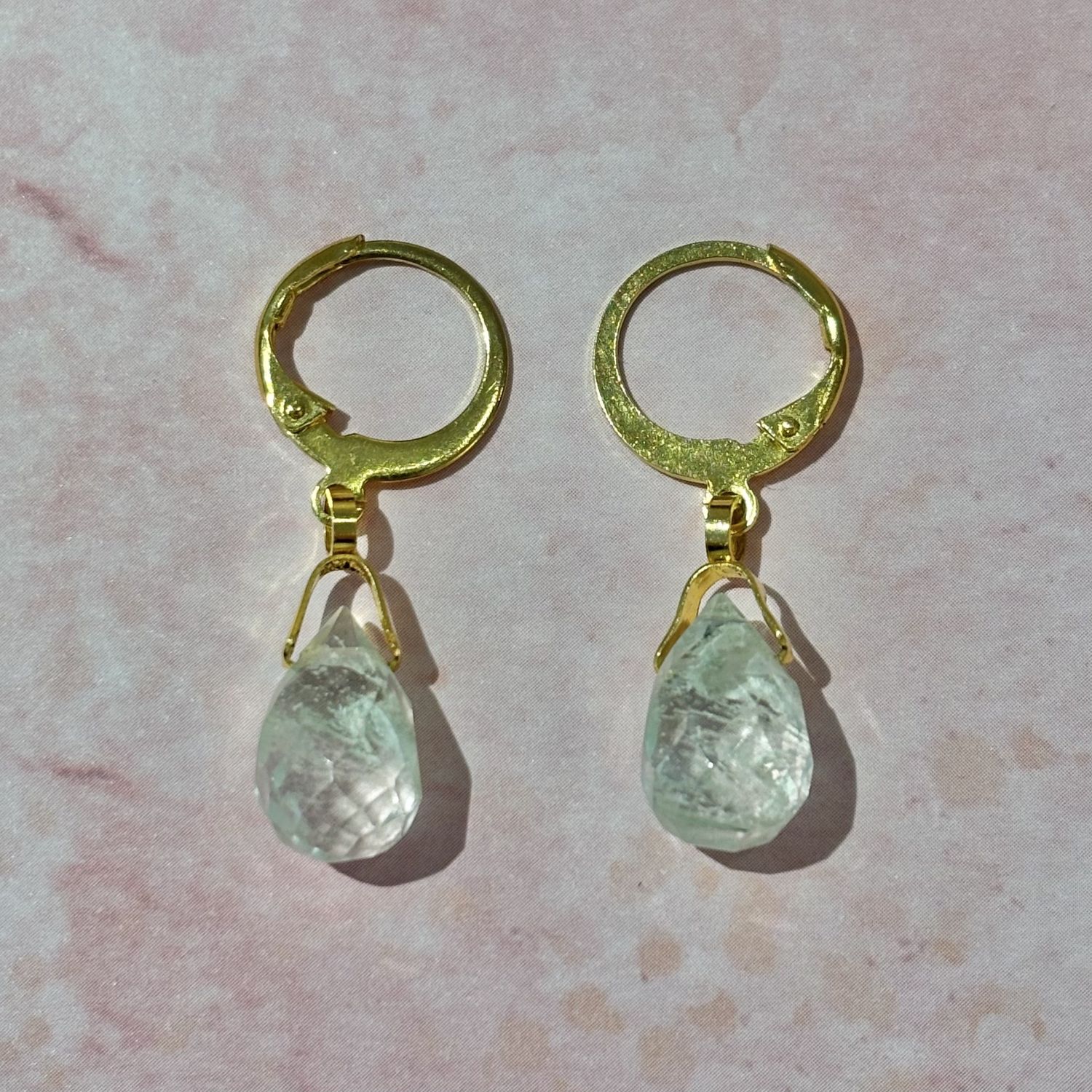 Teardrop Chalcedony Earrings