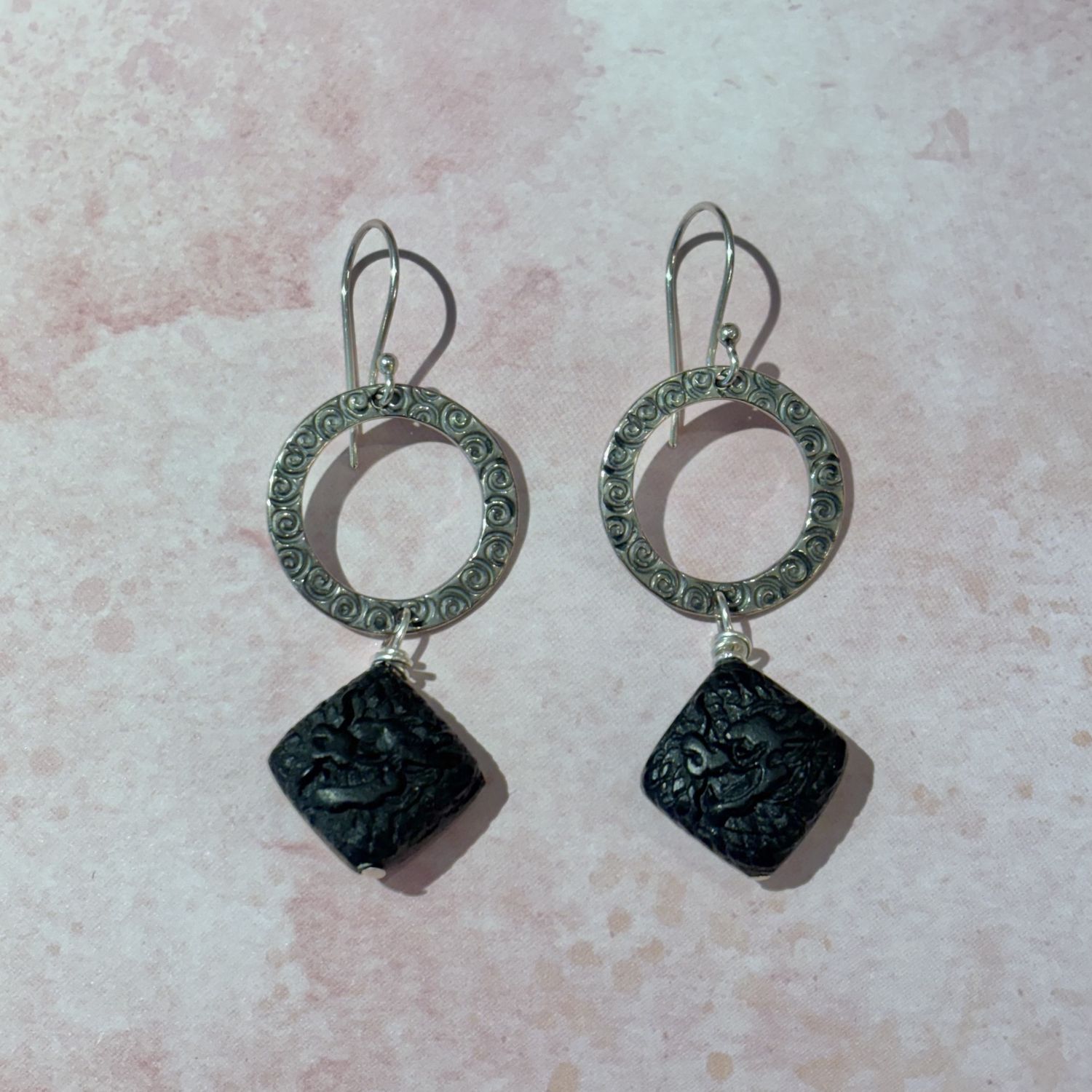 Black Lava Earrings