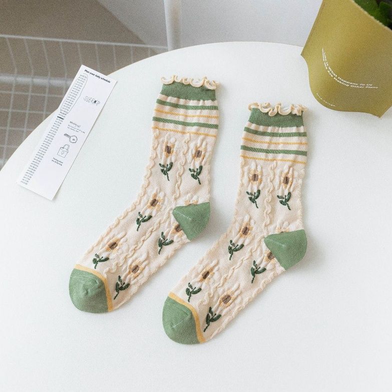 Women&#39;s Crew Socks, Color: Beige