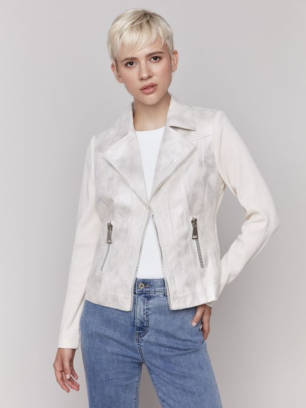 Shimmery Champagne Motorcross Jacket