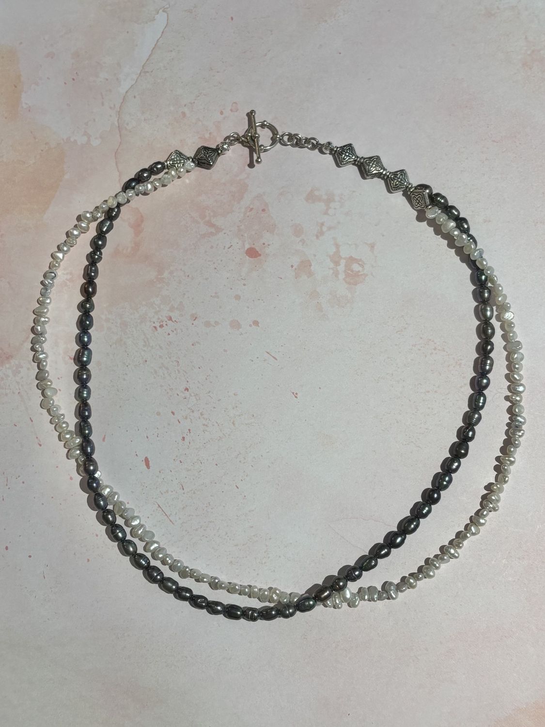 Keishi Pearl /Purple Pearl Double Strand Necklace