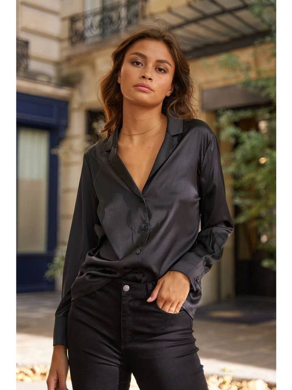 Paris Satin Collar Shirt