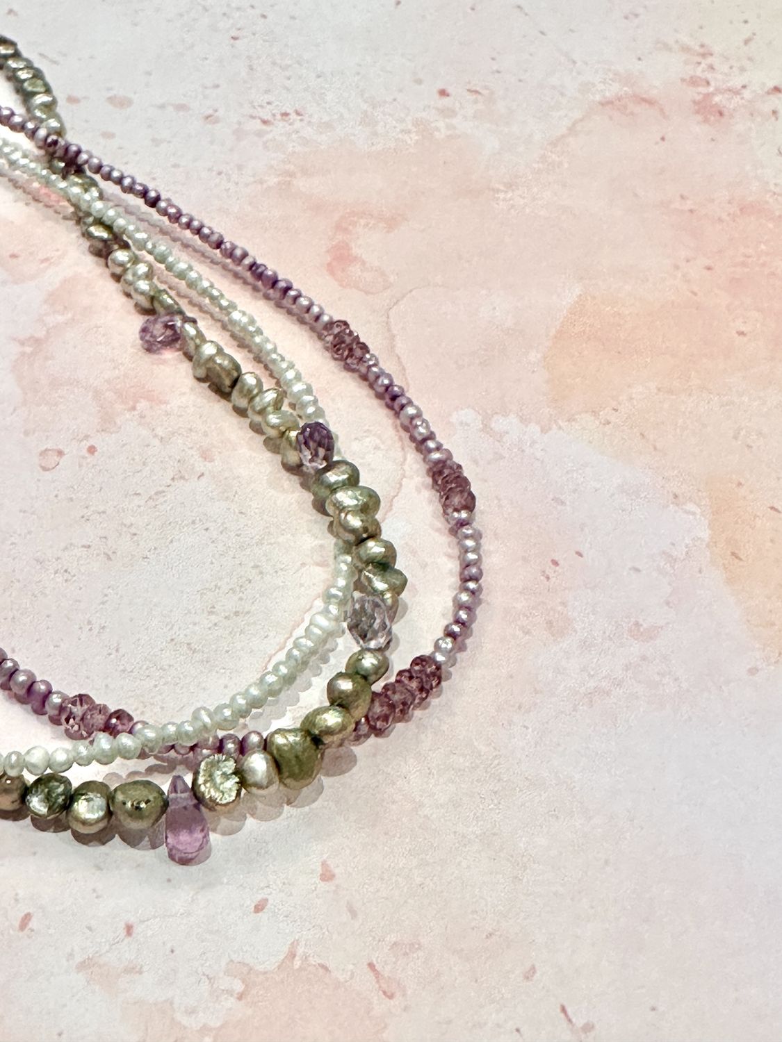 Amethyst &amp; Pearl Necklace
