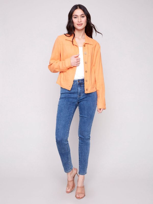 Papaya Linen Blend Jacket