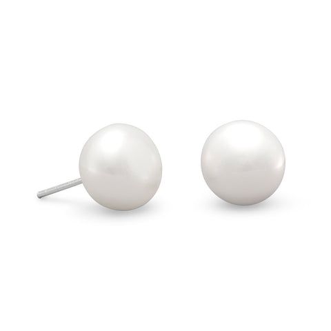 8mm White Cultured Pearl Studs