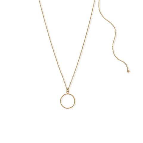 Gold-Filled Circle Necklace Adjustable 22&quot;