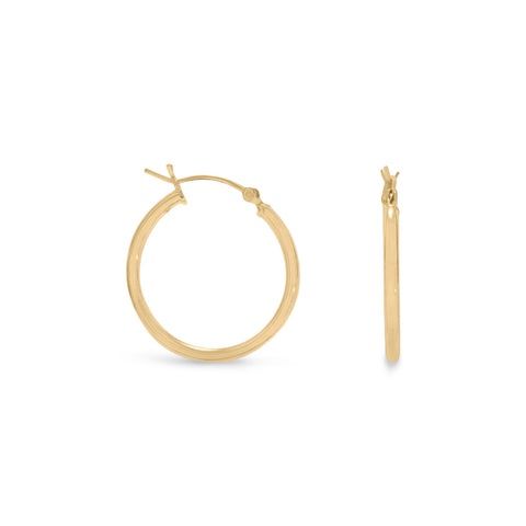 14kt Gold Plated 24mm Hoop Earrings