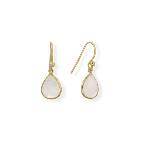14kt Gold Plated Moonstone Earrings