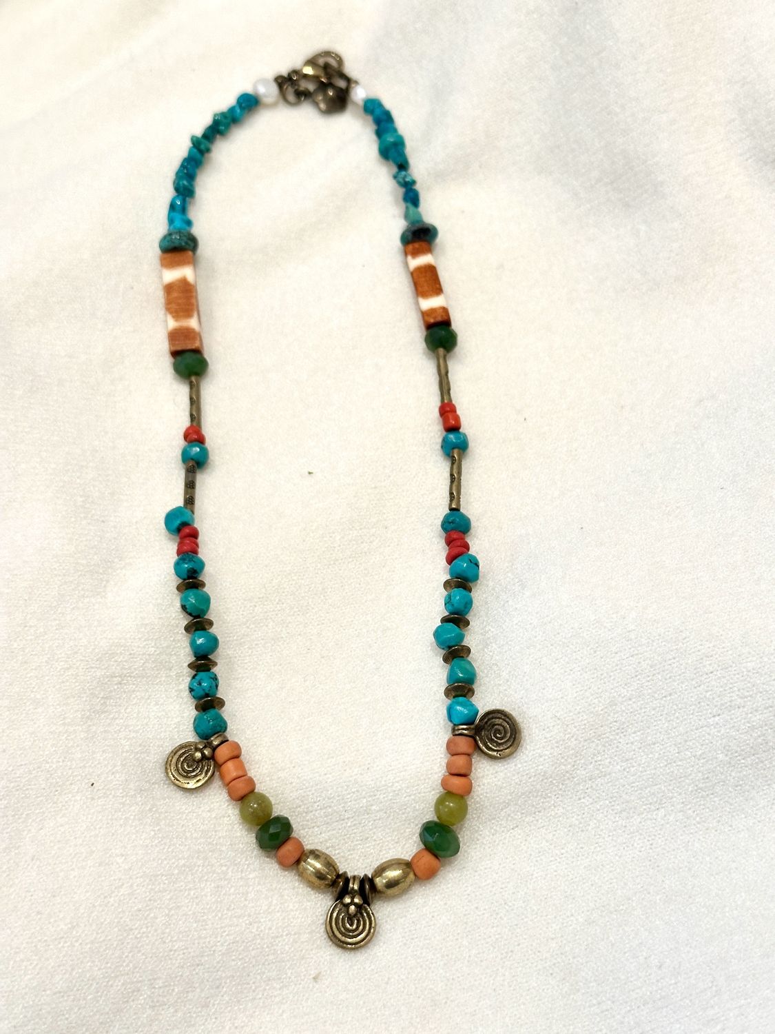 Beads and Bone Necklace