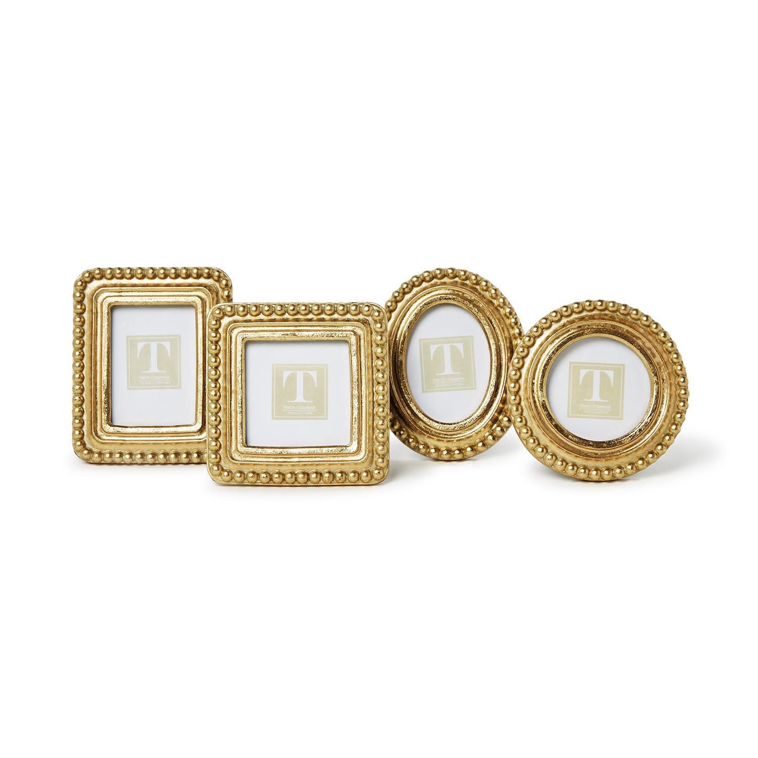 Beaded Texture Gold Frames