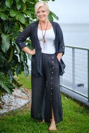 Gracelynn Button Linen Pant