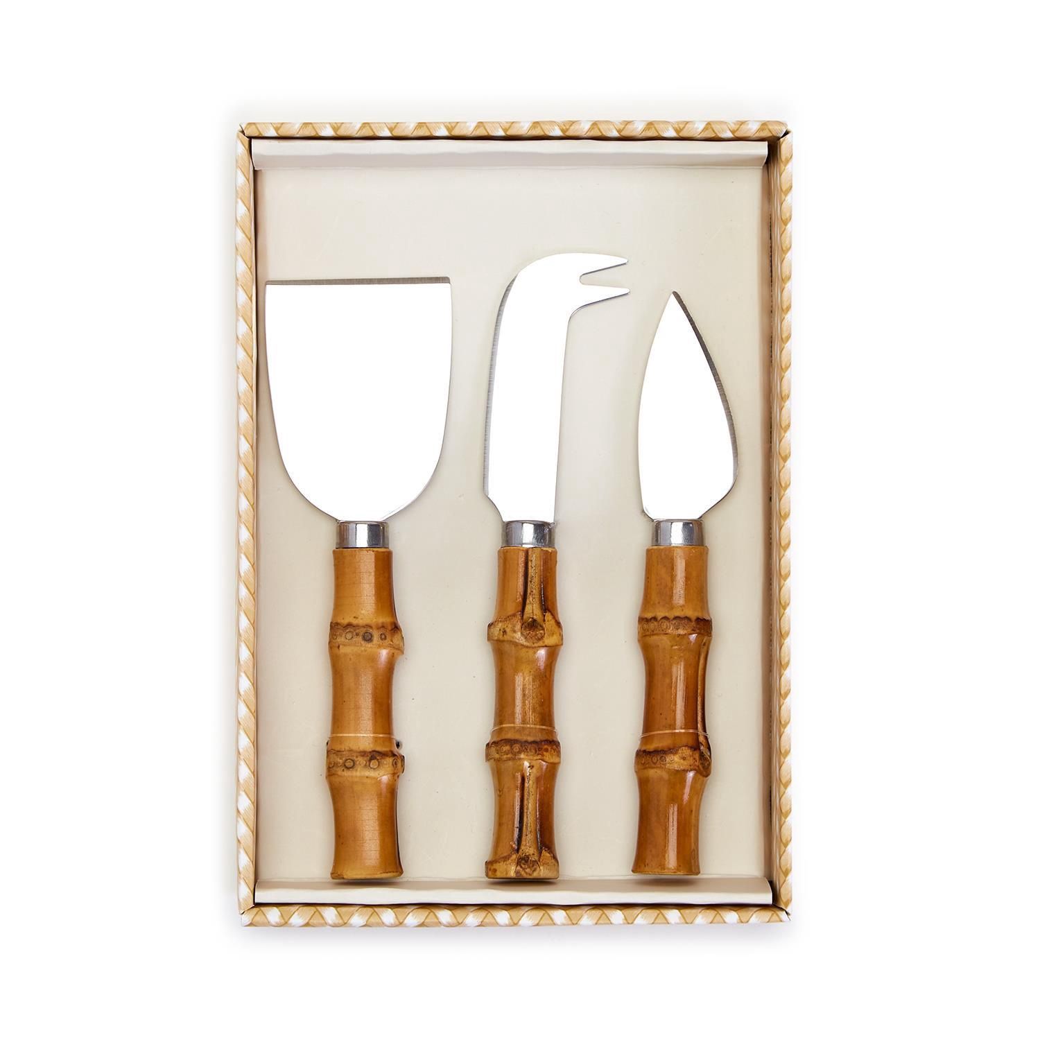Natural Bamboo Handle Cheese KnivesTina