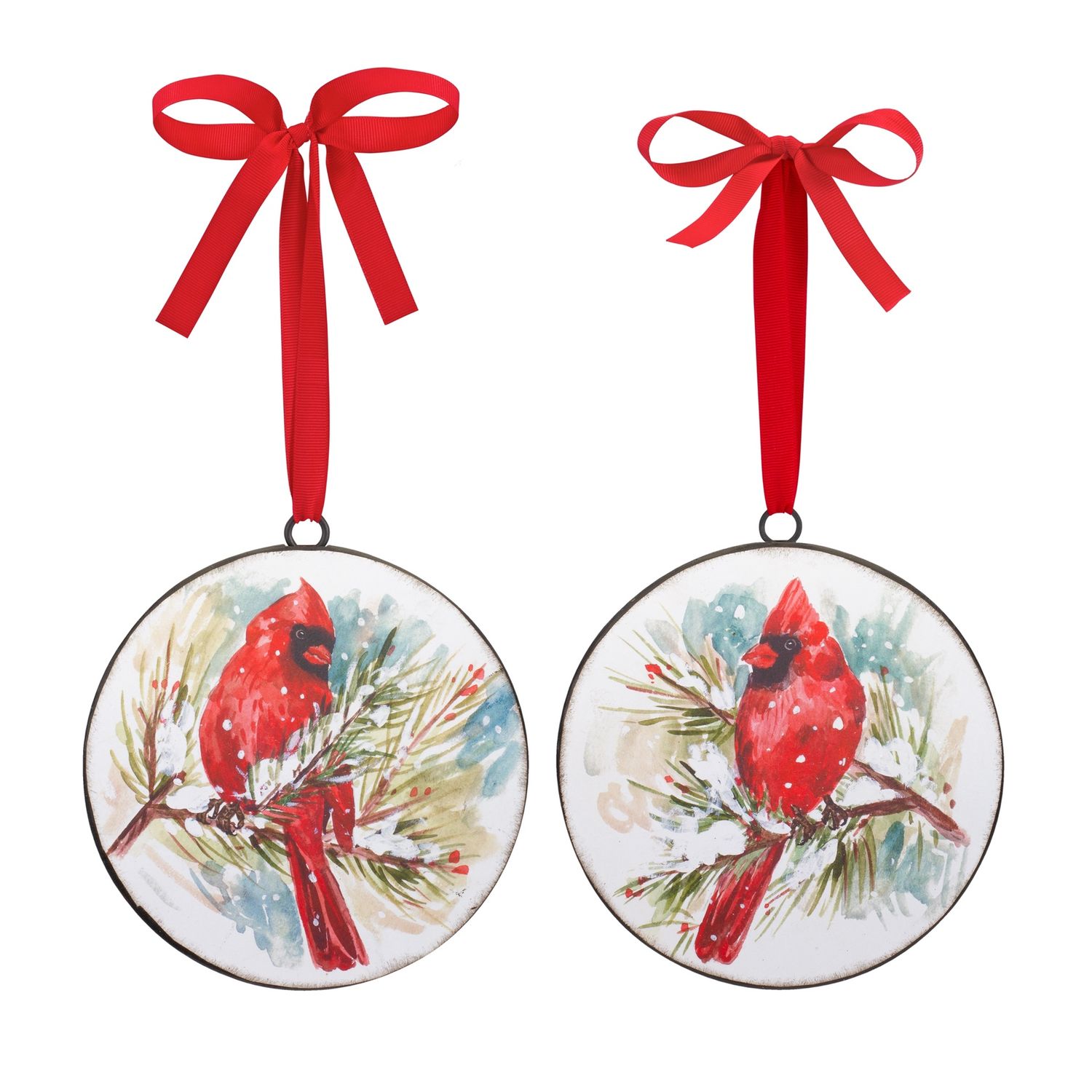 Cardinal and Pine Ornament