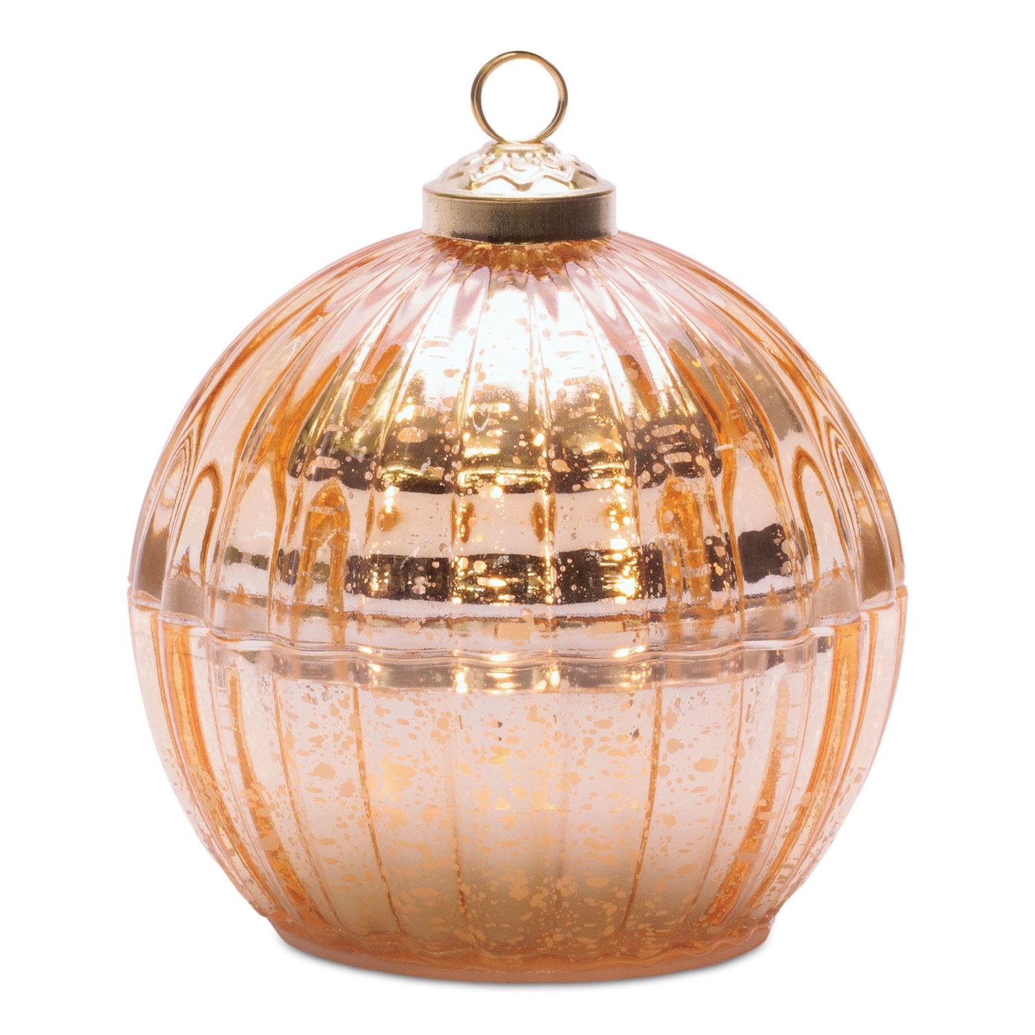 Gold Glass Ornament Candle