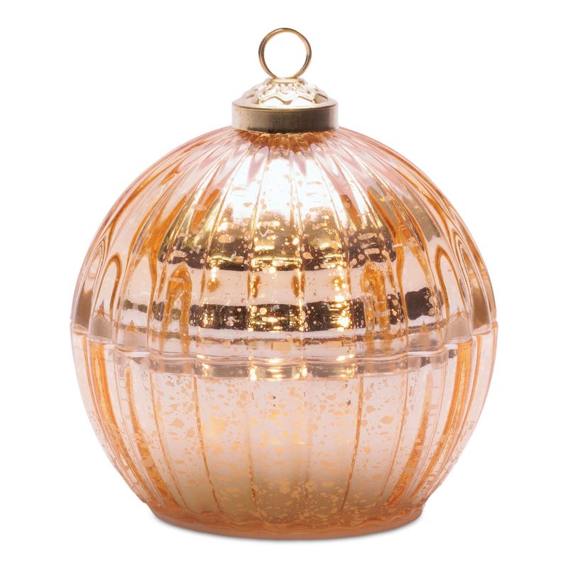 Gold Glass Ornament Candle