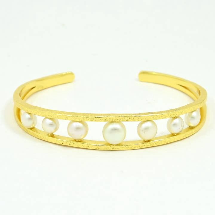 Ulyana Bangle Gold Plated with Pearls