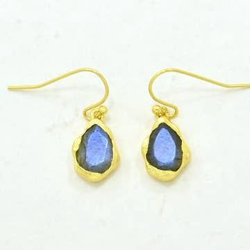 Kailany Earring Gold Plated - Labradorite