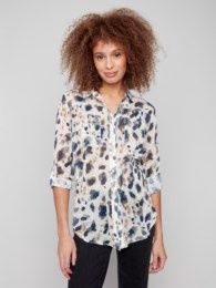 Long Sleeve Button Up Animal, Animal