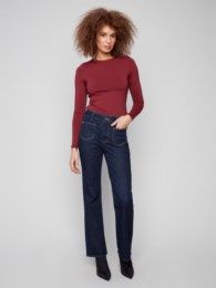 Flare Leg Stretch  Deep Blue Jeans