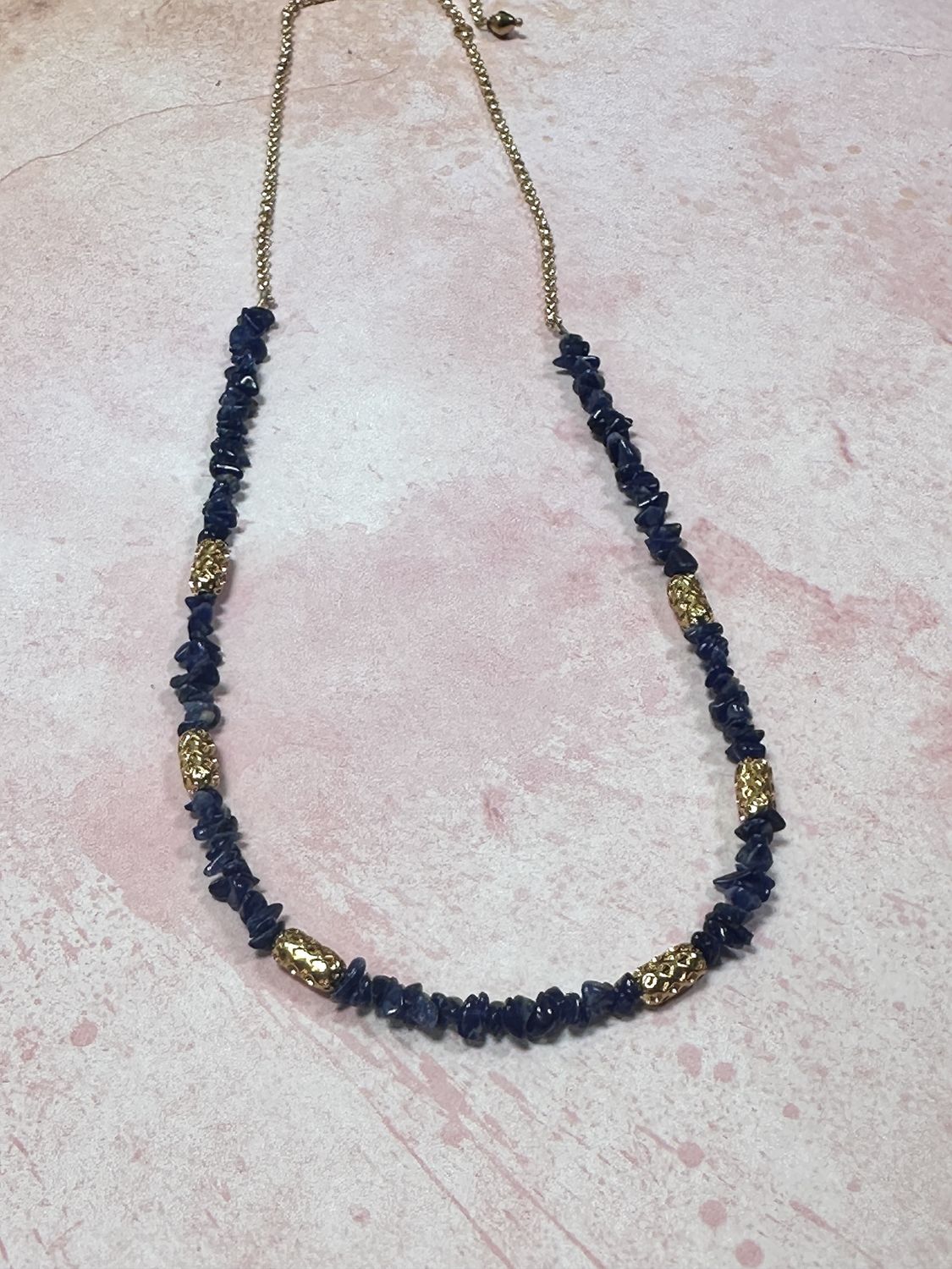 Lapis and Gold Necklace
