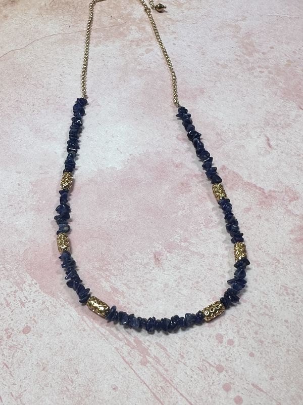 Lapis and Gold Necklace