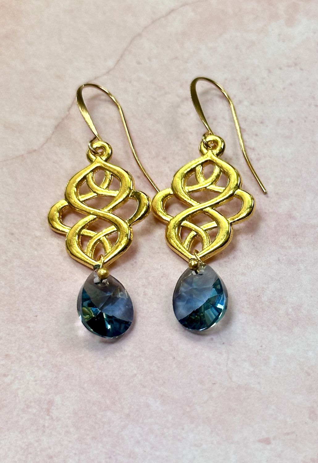 Blue Crystal Earrings