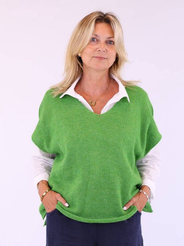 Alpaca Blend V Neck Tunic
