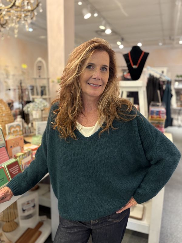 Mohair Blend VNeck Sweater