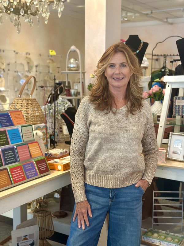 Latte Space dye yarn sweater