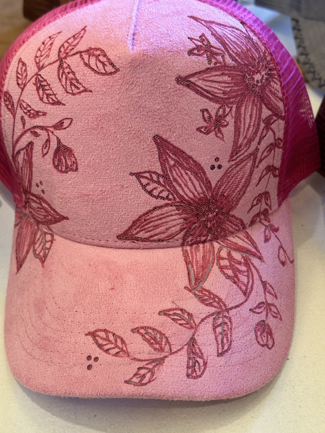 Hand - Designed Trucker Hats, Color: Pink