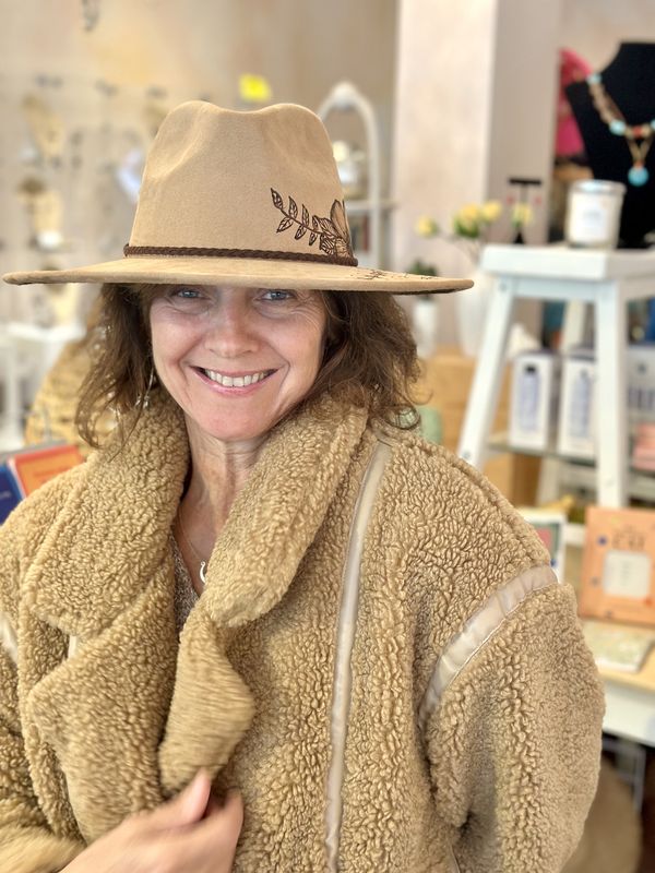 Wide Brim Hand-Embellished Hats