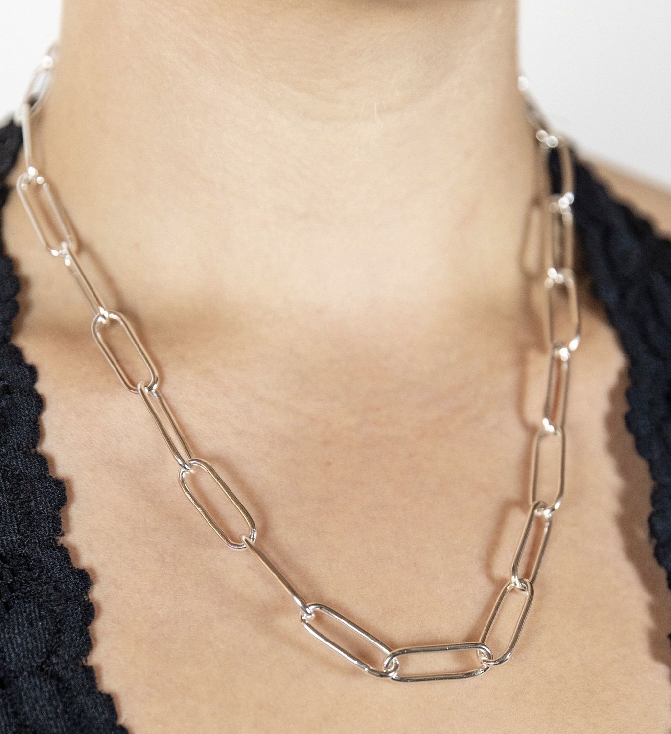 Sterling Paperclip NecklaceA