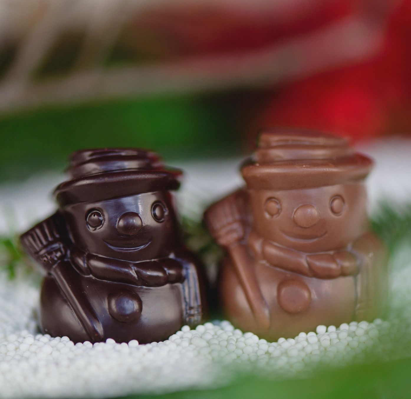 Little Snow People in Dark, Milk, &amp; White Chocolate