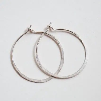 Regular 1.5&quot; Silver Hoop Earrings