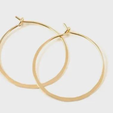 Skinny 1.5" Gold Filled Hoop Earrings
